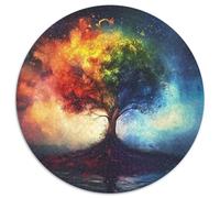 Two Colored Tree Jigsaw Puzzles Puzzle for Adults Kids. 1000 Pieces Whimsical Challenge Toy Educational Game Home Decoration for Adults& Kids Age 14 Years Up 1000pcs (67.5x67.5cm)