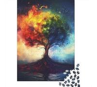 Two Colored Tree Puzzles 1000 Pieces Paper Puzzles for Adults And Teenager Family Game Christmas Eve Gifts 1000pcs (38x26cm)
