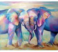 Two Colorful Elephants - Jigsaw Puzzles For Adults 1000-Piece Diy Puzzle Kids Wooden Toys