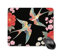Two Colorful Flying Birds Mouse Pad Square Laptop Mouse Mat Cute Computer Mousepad Keyboard Pad Non-Slip Desk Pads for Gaming Office Work Home 25 * 30cm