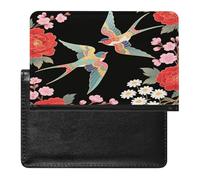Two Colorful Flying Birds Passport Holder Unique PU Ultra-thin Passport Protective Case Compact Easy to Carry Passports Cover for Women And Men Passports Case
