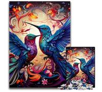 Two Colorful Hummingbirds 1000 Piece Jigsaw Puzzles for Adults Impossible Jigsaw Puzzles for Adults Ideal And Home Decor 50x75CM/19.68x29.52inch
