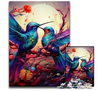 Two Colorful Hummingbirds 1000 Piece Jigsaw Puzzles for Adults Jigsaw Puzzles Creative Family Game & Home Decor, for Teenagers 50x75CM/19.68x29.52inch