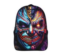 two compartment casual rucksack 3d printing yin-yang art travel daypack funny cool face firm large capacit bag with pockets-16inch,laptop backpack for teens and adults
