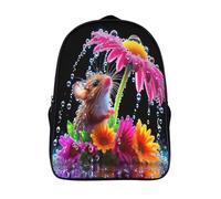 two compartment school rucksack 3d print animal travel daypack funny cool flower the mouse firm large capacity bag with big pockets-16,travel backpack for men women
