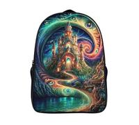 two compartment school rucksack 3d prints portal daypacks cool castle firm fashion school bag with pockets-16inch,school backpack hiking outdoor activities