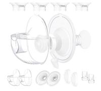 Two Complete Sets Compatible with Momcozy M5 Breast Pump Replacement Parts, 27mm Collection Cup and 15/17/19/21mm 8pcs Flange Size Kit for M5 only, not Other Models