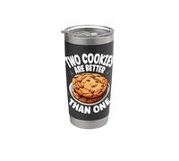 Two Cookies are Better Than One Bakery Bake Baker Banking Stainless Steel Insulated Tumbler