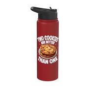 Two Cookies are Better Than One Bakery Bake Baker Banking Stainless Steel Insulated Water Bottle