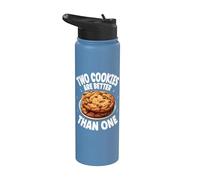 Two Cookies are Better Than One Bakery Bake Baker Banking Stainless Steel Insulated Water Bottle