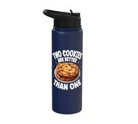 Two Cookies are Better Than One Bakery Bake Baker Banking Stainless Steel Insulated Water Bottle