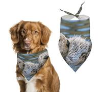 Two Couple Otter Dog Bandanas - Cute Pet Scarf for Dogs Cats Triangle Kerchief Bibs Soft Breathable Pet Bandanas Fashion Accessory for Puppy Small Medium Large Pets