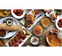 Two course Indian meal with rice & naan for four people