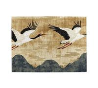 Two Cranes Are Flying Wooden Puzzle 500 Piece Jigsaw Puzzle for Adults Challenging Puzzle for Game Size 15"x20.4"