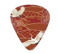 Two Cranes Chrysanthemums Guitar Paddle 12 Pack Guitar Pickup Suitable For Playing Acoustic Guitars, Electric Guitars, Etc.