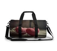 Two Crocheted Hearts Gym Bag Sport Gym Tote Bag Lightweight Duffle Bag Carry On Weekender Bags for Women Men, white, 17.7in/9in/9in