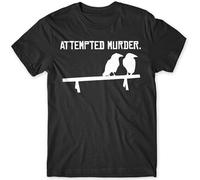 Two Crows Attempted Murder Funny Mens T-Shirt