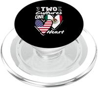 Two Cultures One Heart American Mexican Mexico Roots PopSockets PopGrip for MagSafe