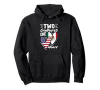 Two Cultures One Heart American Mexican Mexico Roots Pullover Hoodie