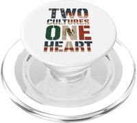 Two Cultures One Heart Half American Half Mexican USA Mexico PopSockets PopGrip for MagSafe