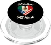 Two Cultures One Heart Half American Half Mexican USA Mexico PopSockets PopGrip for MagSafe