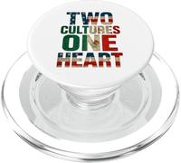Two Cultures One Heart Half American Half Mexican USA Mexico PopSockets PopGrip for MagSafe