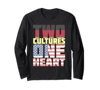 Two Cultures One Heart USA Germany Long Sleeve T-Shirt