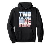 Two Cultures One Heart USA Honduras Pullover Hoodie