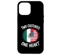 Two Cultures One Heart USA Mexico Flag Unity Art Women Men Case for iPhone 12 Pro Max