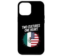 Two Cultures One Heart USA Mexico Flag Unity Art Women Men Case for iPhone 12 Pro Max