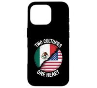 Two Cultures One Heart USA Mexico Flag Unity Art Women Men Case for iPhone 16 Pro