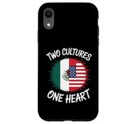 Two Cultures One Heart USA Mexico Flag Unity Art Women Men Case for iPhone XR