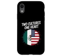 Two Cultures One Heart USA Mexico Flag Unity Art Women Men Case for iPhone XR