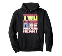 Two Cultures One Heart USA Spain Pullover Hoodie