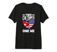 Two Cultures One Me American Cuban Cuba Heritage Premium T-Shirt