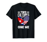 Two Cultures One Me American Cuban Cuba Heritage T-Shirt