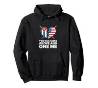 Two Cultures One Me Funny Cuban American Pullover Hoodie