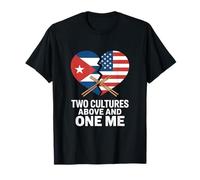 Two Cultures One Me Funny Cuban American T-Shirt
