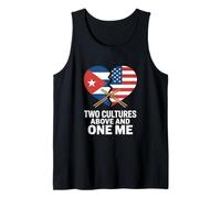 Two Cultures One Me Funny Cuban American Tank Top