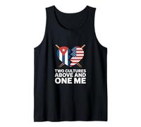Two Cultures One Me Funny Cuban American Tank Top