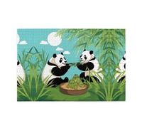 Two cute big pandas 1000 Piece Puzzle With Stylish Prints That Stimulates Creativity Concentration And Hands On Skills