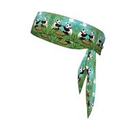 Two Cute Big Pandas Printed Sports Bandage Fitness Bandage Suitable for Sports Enthusiasts Ninja Football and Basketball