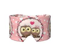 Two Cute Cartoon Owls, Full Eye Covers Light Blocking Eye Mask Sleep Eye and Ear Muffs