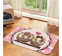 Two Cute Cartoon Owls,Waterproof Pet Feeding Mat,PU Leather Placemats for Cat Dog Water Bowl,Food Mats,40x60cm