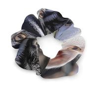Two Cute Goats Women Scrunchies for Ponytail Holders Soft Satin Elastic Hair Ties for All Hair Types
