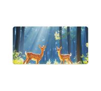 Two Deer in The Forests Mouse Pad Desk Mat Non-Slip Mousepad Writing Pads Office Decor 30x60cm