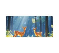Two Deer in The Forests Mouse Pad Desk Mat Non-Slip Mousepad Writing Pads Office Decor 40x90cm