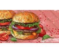 Two Delicious Burgers Brain Stimulator Jigsaw Puzzle Adult Challenge Modern Home Decor & Unique Gift for Men Women & Seniors_300pcs