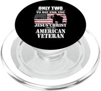 Two Died for You Jesus and American Veteran Memorial Gift PopSockets PopGrip for MagSafe