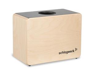 Two different playing surfaces: 1. with the original Schlagwerk Quality Snare Sound 2. with Assertive Quinto Sound